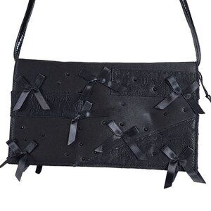 Neiman Marcus for Target  Black Clutch with Bows lace beads  Prabal Gurung